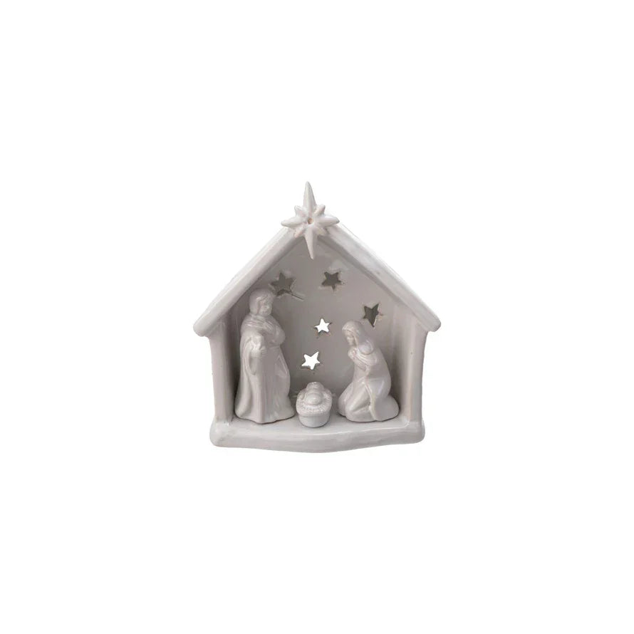 Stoneware Holy Family Tealight Holder - Marcel’s Culinary Experience