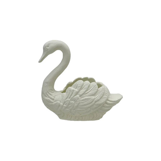 Cast Iron Swan Container, Antique White - Marcel’s Culinary Experience