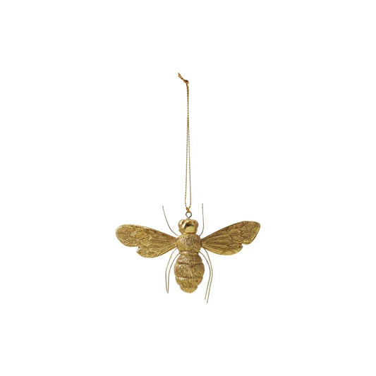 Resin Bee Ornament with Wire Legs, Gold Finish - Marcel’s Culinary Experience