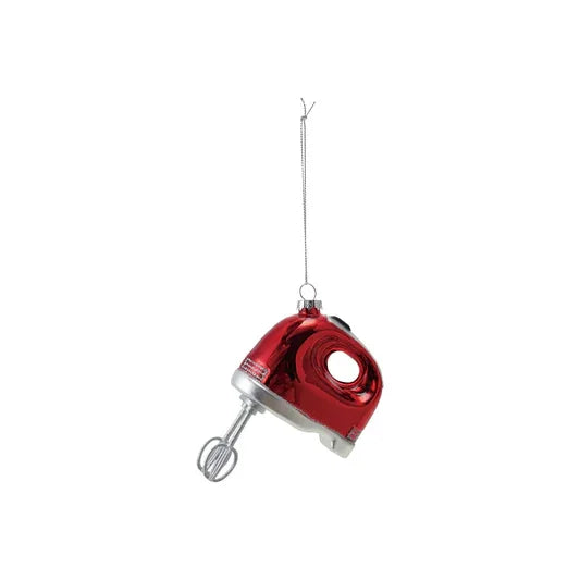 Glass Hand Mixer Ornament with Glitter - Marcel’s Culinary Experience