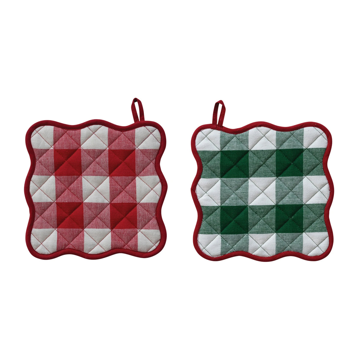 Buffalo Check Scalloped Cotton Pot Holder