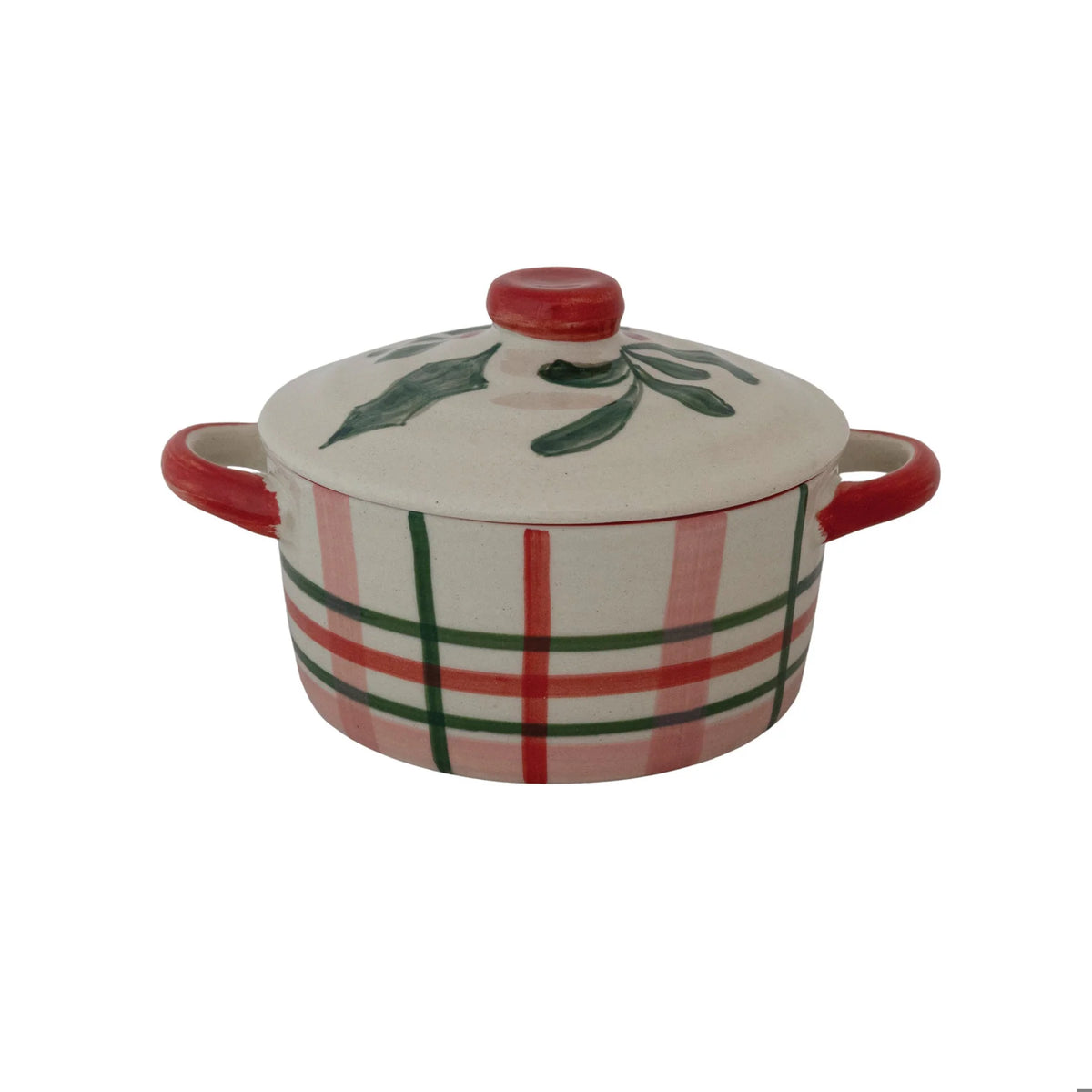 2.5 Cup Hand-Painted Stoneware Baker w/Lid