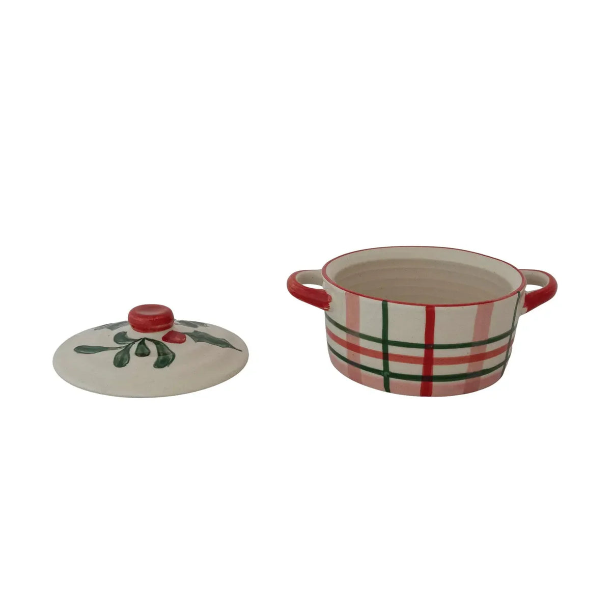 2.5 Cup Hand-Painted Stoneware Baker w/Lid